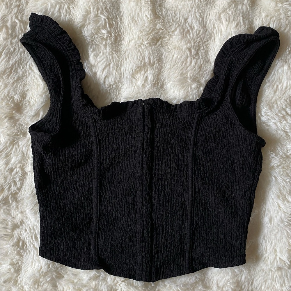 Elegant Black Women's Crop Top
